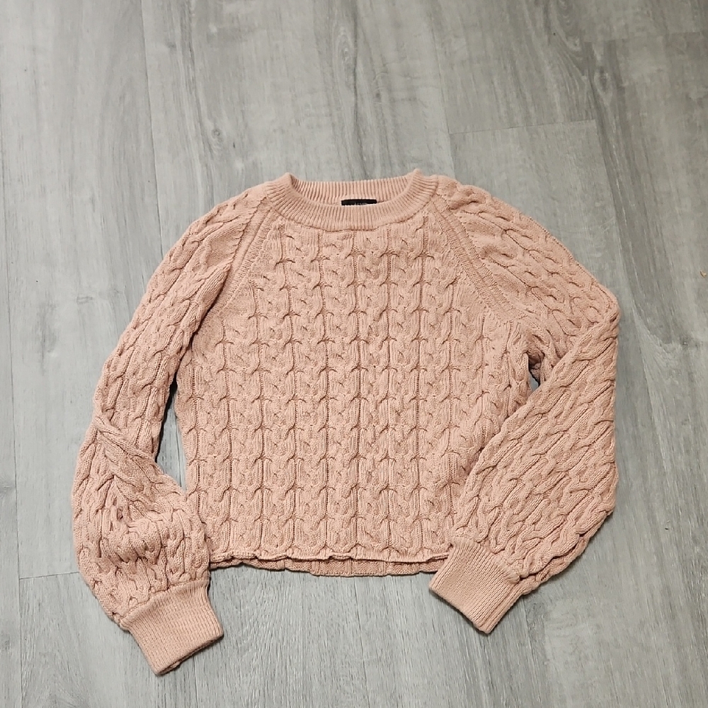 J. Crew Blush Cable Knit Sweater